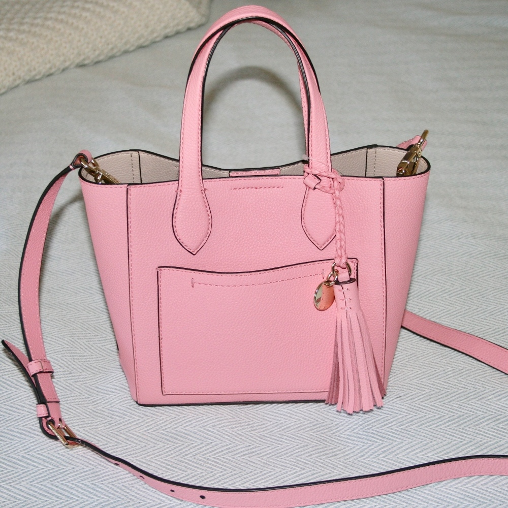 NWOT Cole Haan Pink Leather Handbag with Tassel